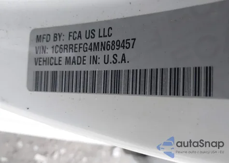 2021 Ram 1500 Big Horn 4X2 5'7 Box from USA, damaged, VIN 1C6RREFG4MN689457